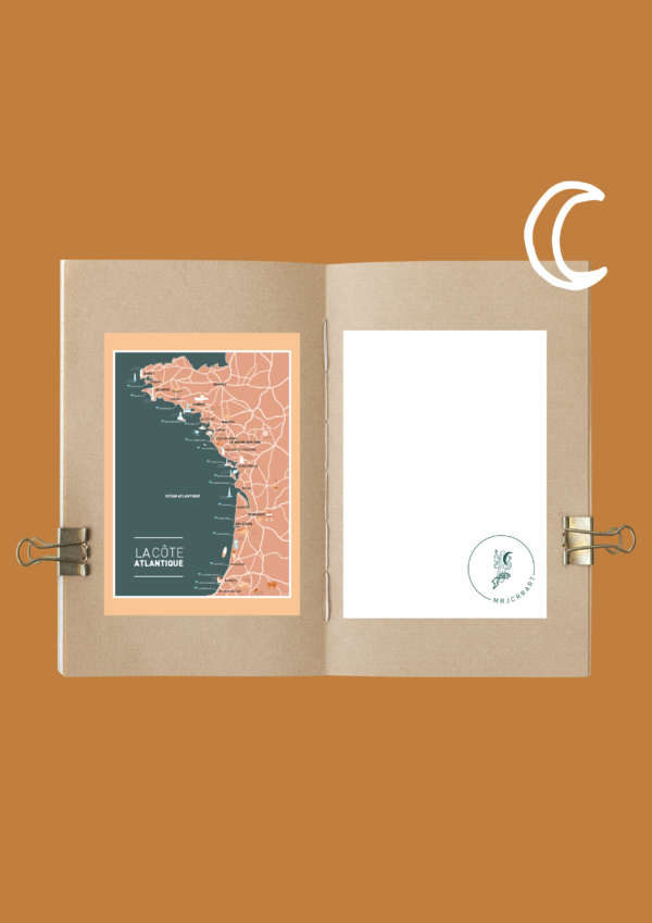 Côte Atlantique Affiche A3 A4 Carte postale – Image 3