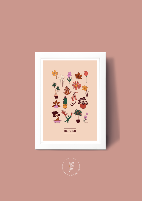 Herbier Affiche A3 A4 Carte postale