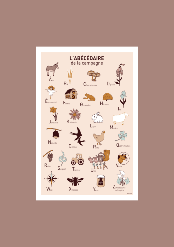 L' Abécédaire de la campagne Affiche A3 A4 Carte postale – Image 2