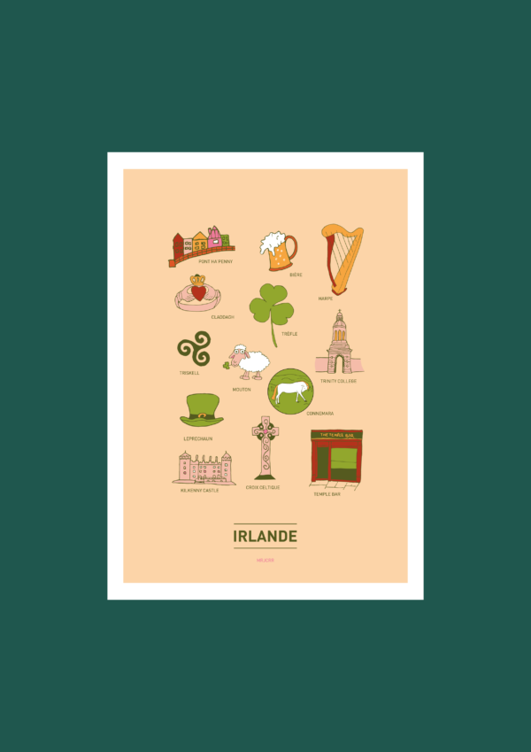 Irlande Affiche A3 A4 Carte postale – Image 2