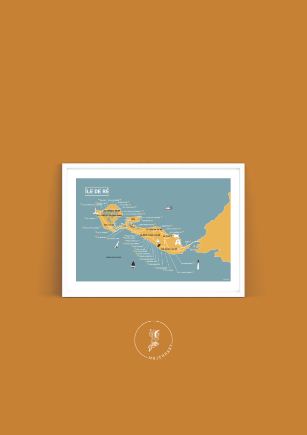 Île de Ré Affiche A3 A4 Carte postale