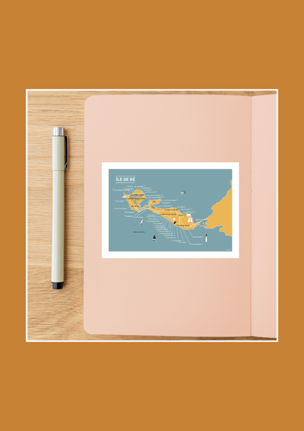 Île de Ré Affiche A3 A4 Carte postale – Image 3