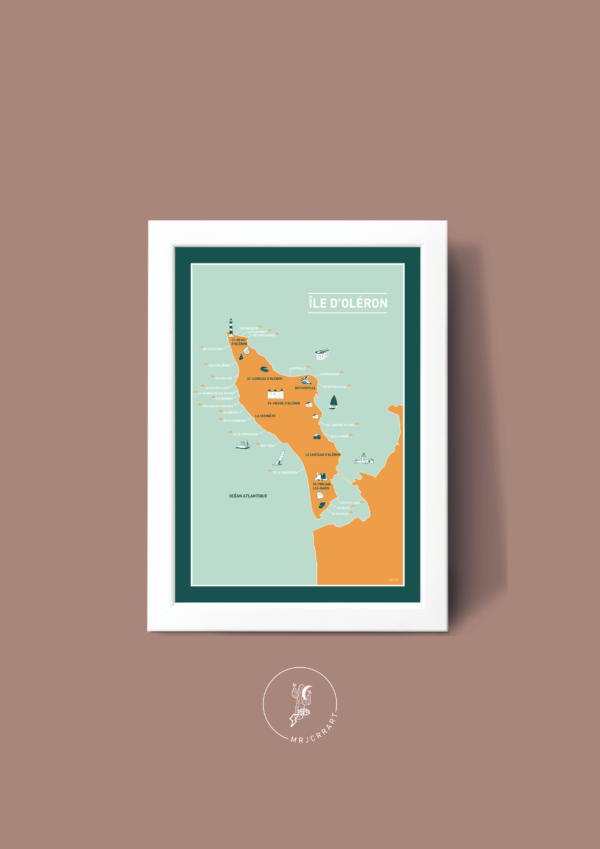 Île d'Oléron Affiche A3 A4 Carte postale