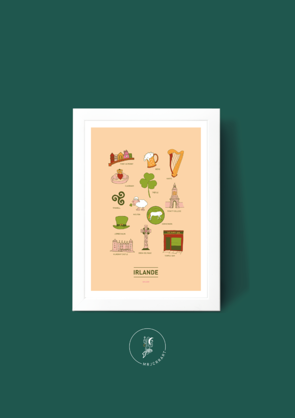 Irlande Affiche A3 A4 Carte postale