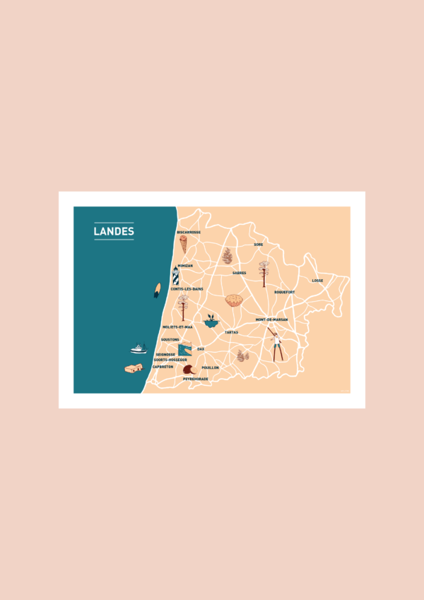 Au cœur des Landes Affiche A3 A4 Carte postale – Image 2