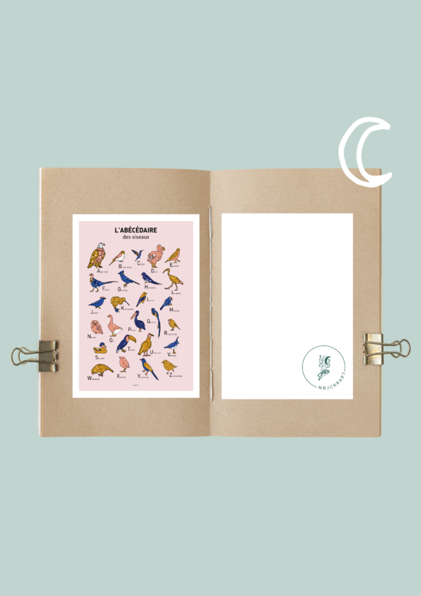 L' Abécédaire des oiseaux Affiche A3 A4 Carte postale – Image 4