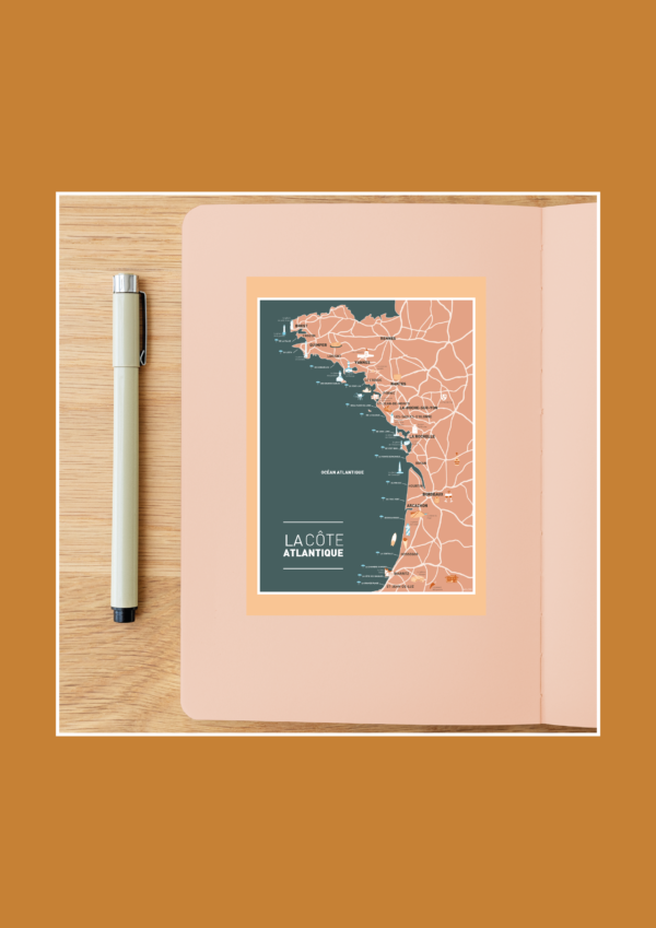 Côte Atlantique Affiche A3 A4 Carte postale – Image 4