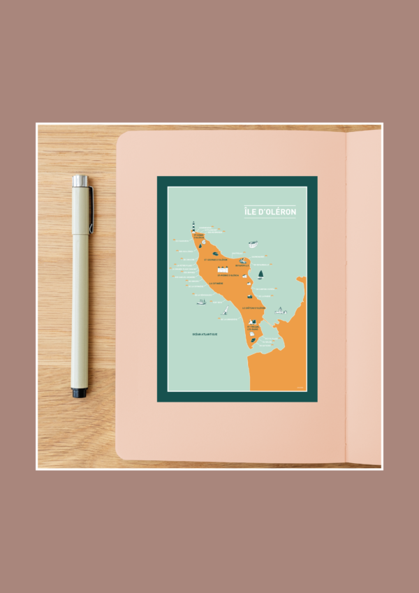 Île d'Oléron Affiche A3 A4 Carte postale – Image 4