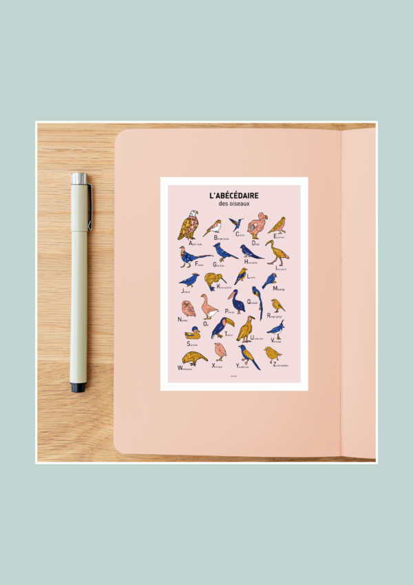 L' Abécédaire des oiseaux Affiche A3 A4 Carte postale – Image 5