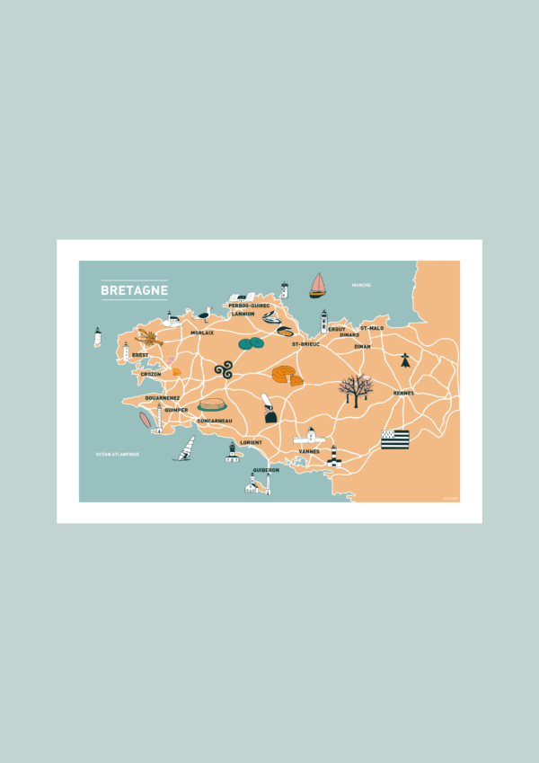 Au cœur de la Bretagne Affiche A3 A4 Carte postale – Image 2