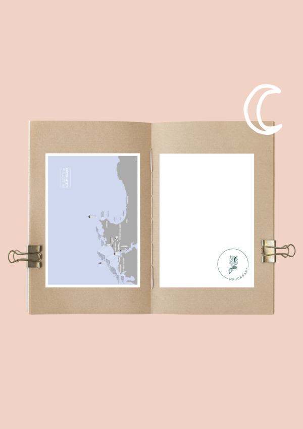 Carte des plages d'Ille et Vilaine Affiche A3 Carte postale – Image 4