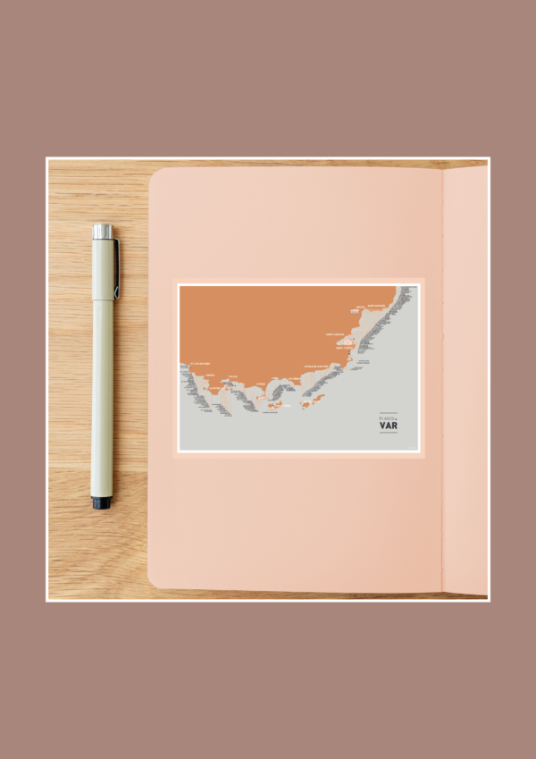 Carte des plages du Var Affiche A3 Carte postale – Image 4
