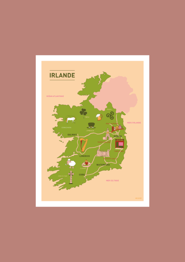 Au cœur de l' Irlande Affiche A3 A4 Carte postale – Image 2