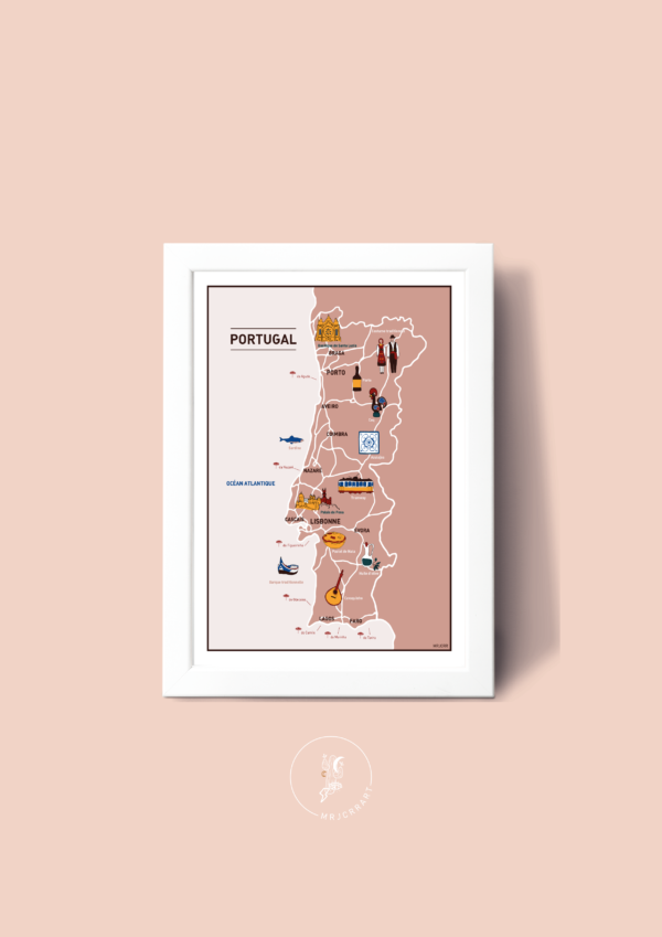 Au cœur du Portugal Affiche A3 A4 Carte postale