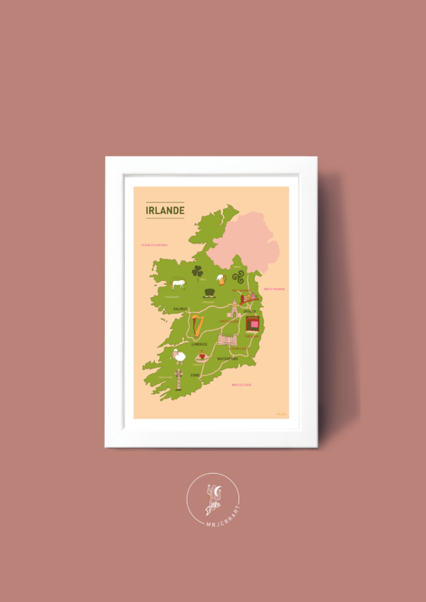 Au cœur de l' Irlande Affiche A3 A4 Carte postale