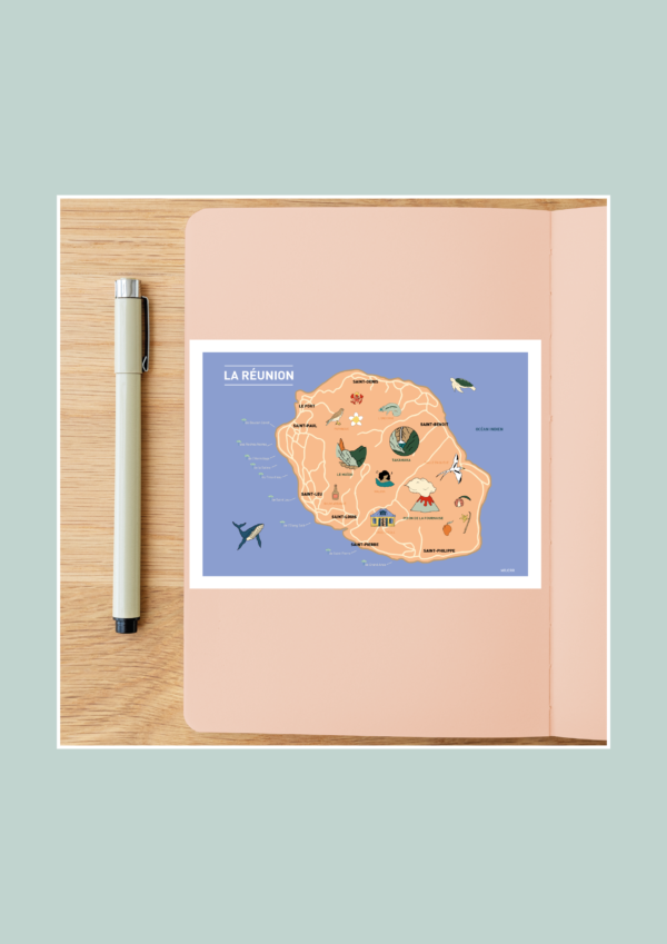 Au cœur de la Réunion Affiche A3 A4 Carte postale – Image 4
