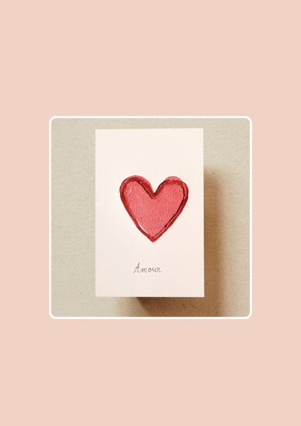 Gravure cœur, carte postale – Image 2