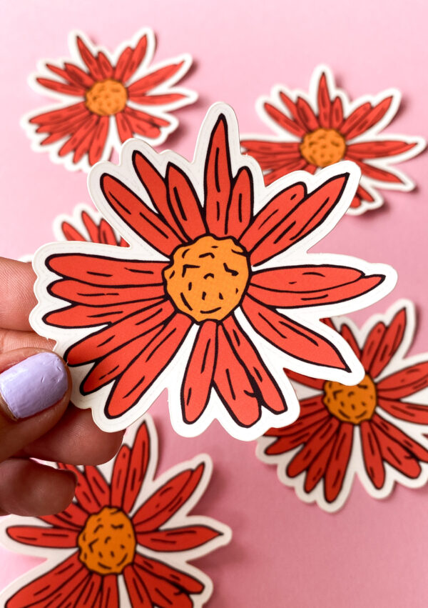 Sticker autocollant motif fleur – Image 3