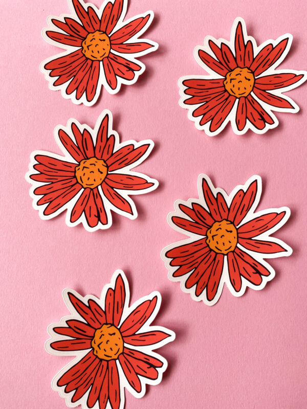 Sticker autocollant motif fleur – Image 4