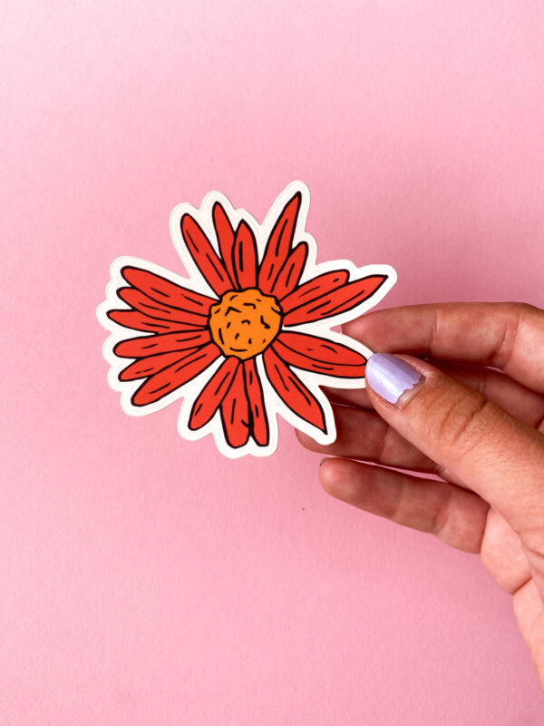 Sticker autocollant motif fleur