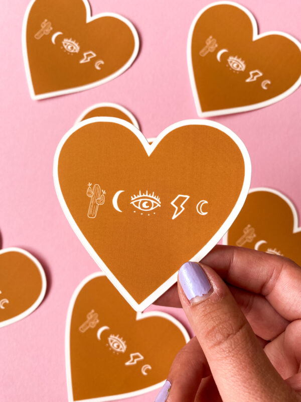 Sticker autocollant motif coeur – Image 2