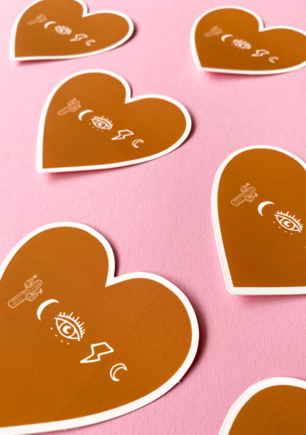 Sticker autocollant motif coeur – Image 3