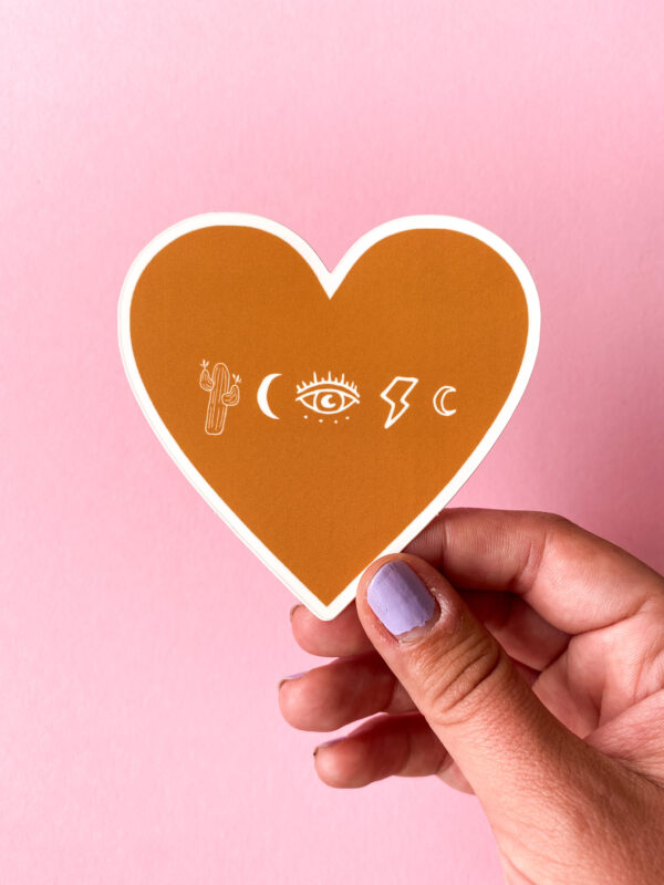 Sticker autocollant motif coeur