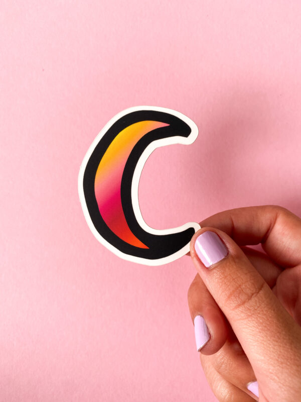 Sticker autocollant motif lune