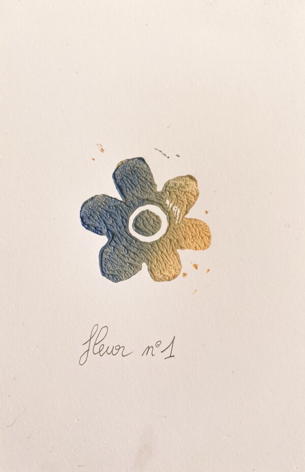 Gravure fleur, carte postale – Image 3