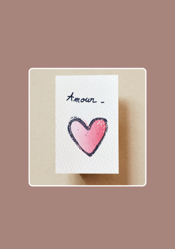 Gravure coeur, carte postale – Image 2