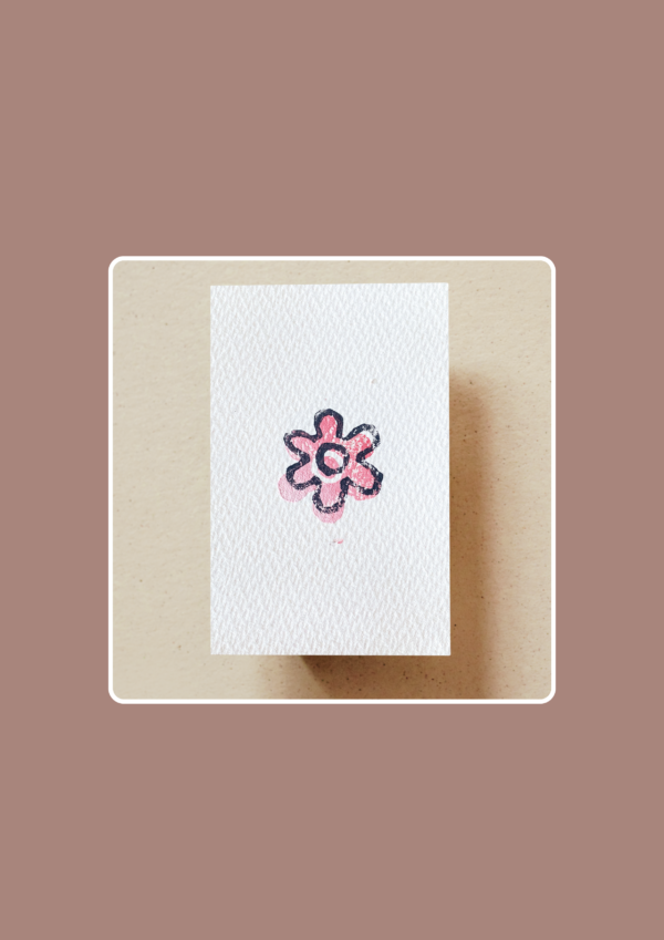 Gravure fleur, carte postale – Image 2