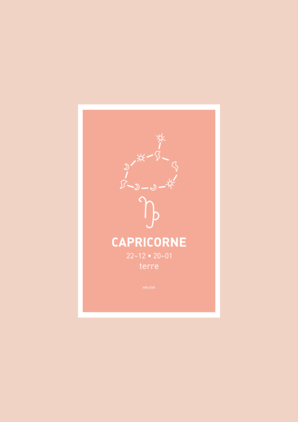 Capricorne Affiche A3 Carte postale – Image 2