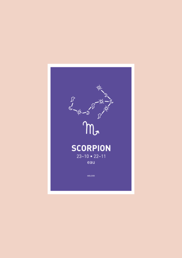 Scorpion Affiche A3 Carte postale – Image 2