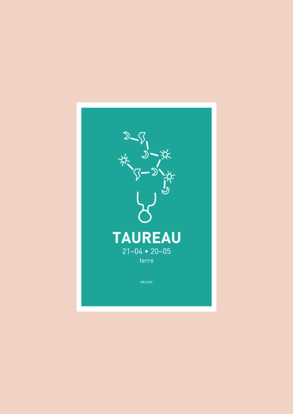Taureau Affiche A3 Carte postale – Image 2