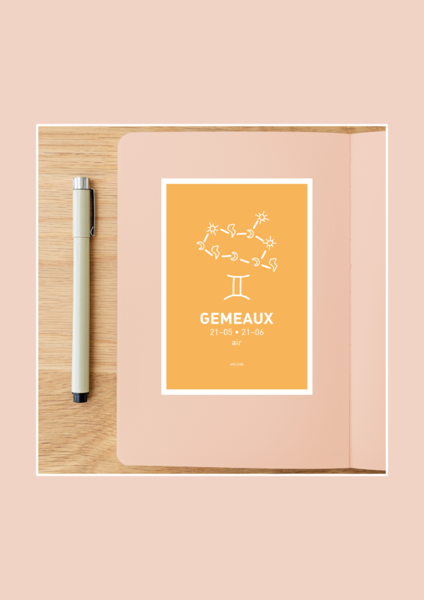 Gémeaux Affiche A3 Carte postale – Image 5