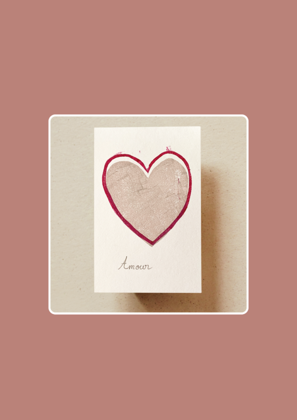 Gravure cœur, carte postale – Image 2
