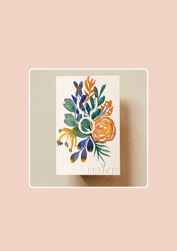 Signe astrologique Taureau, peinture aquarelle originale – Image 2