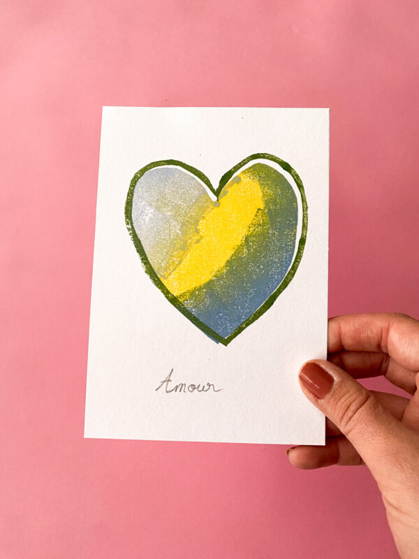 Gravure cœur, carte postale – Image 4