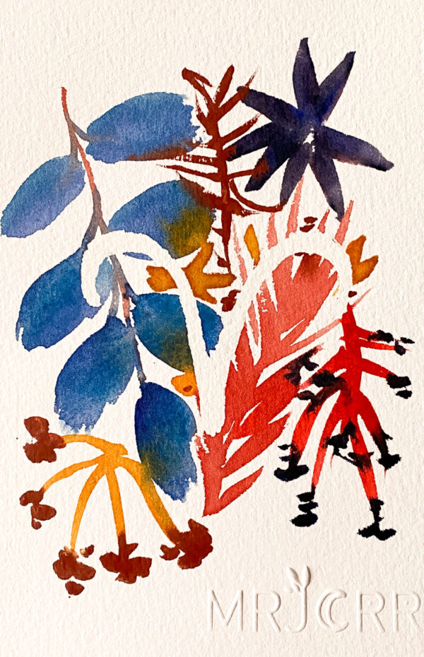 Signe astrologique Bélier, peinture aquarelle originale – Image 3