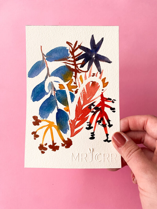 Signe astrologique Bélier, peinture aquarelle originale – Image 5