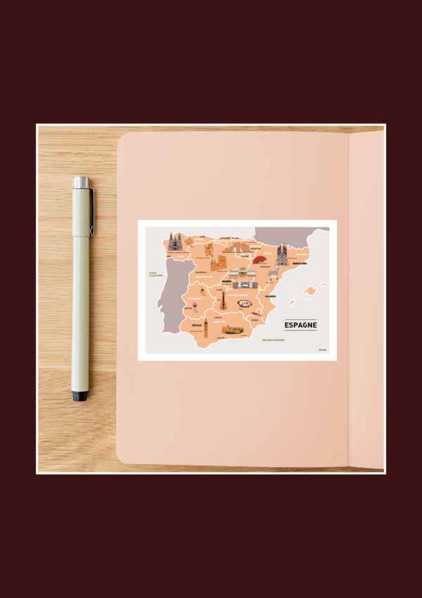 Au cœur de l’Espagne Affiche A3 A4 Carte postale – Image 5