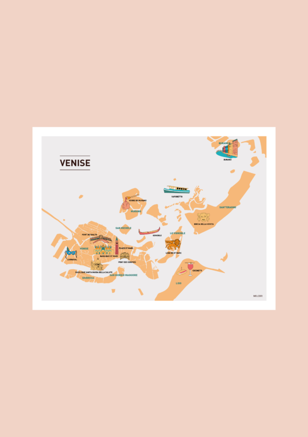 Au cœur de Venise Affiche A3 A4 Carte postale – Image 3