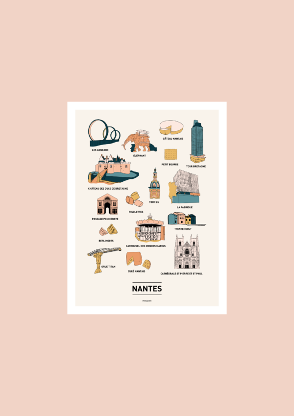 Nantes Affiche A3 A4 Carte postale – Image 2