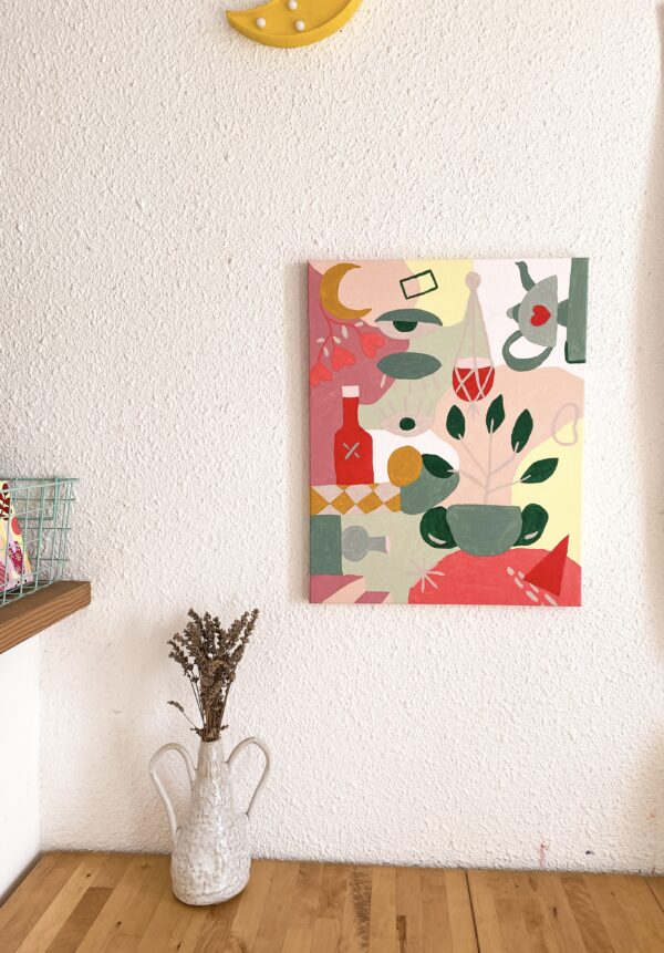 Peinture acrylique sur toile, œuvre originale, modèle unique