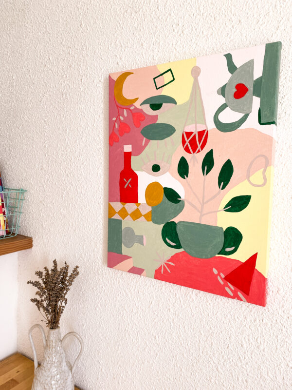 Peinture acrylique sur toile, œuvre originale, modèle unique – Image 3