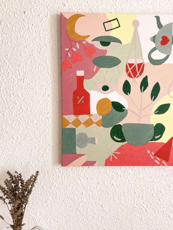 Peinture acrylique sur toile, œuvre originale, modèle unique – Image 2