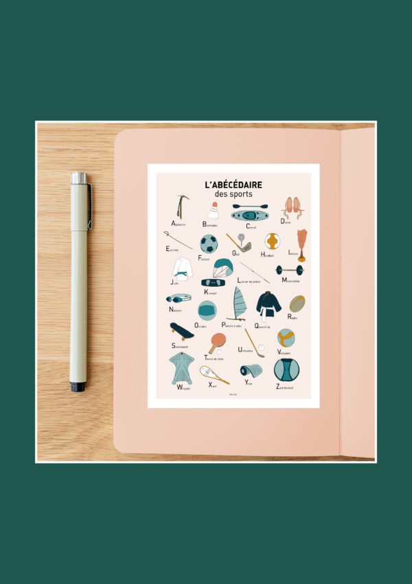 L' Abécédaire des sports Affiche A3 A4 Carte postale – Image 3