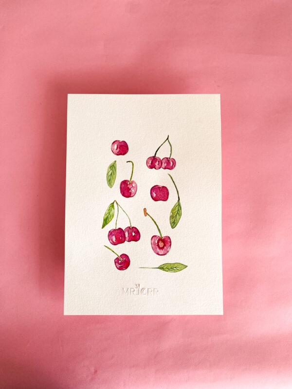 Peinture aquarelle originale Cerises