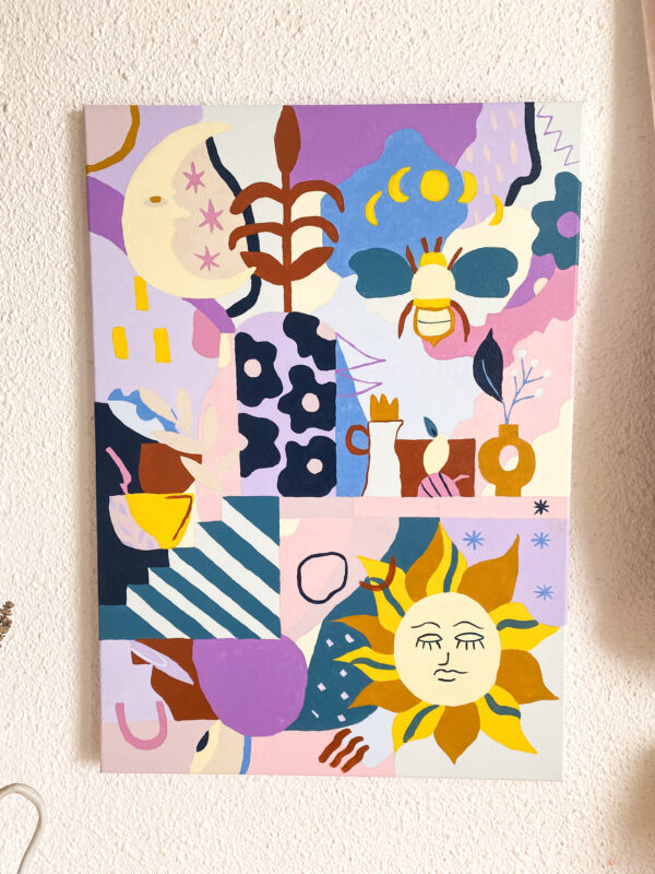 Peinture acrylique sur toile, œuvre originale, modèle unique – Image 6