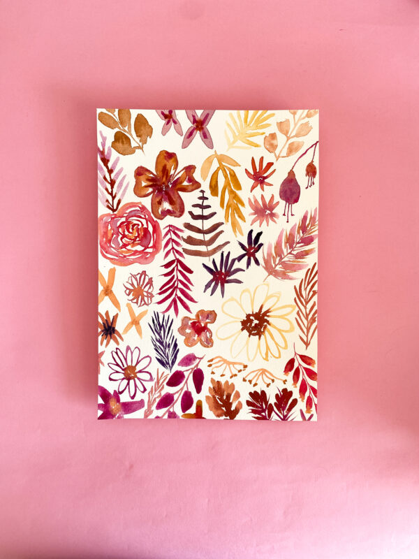 Peinture aquarelle fleurs œuvre originale